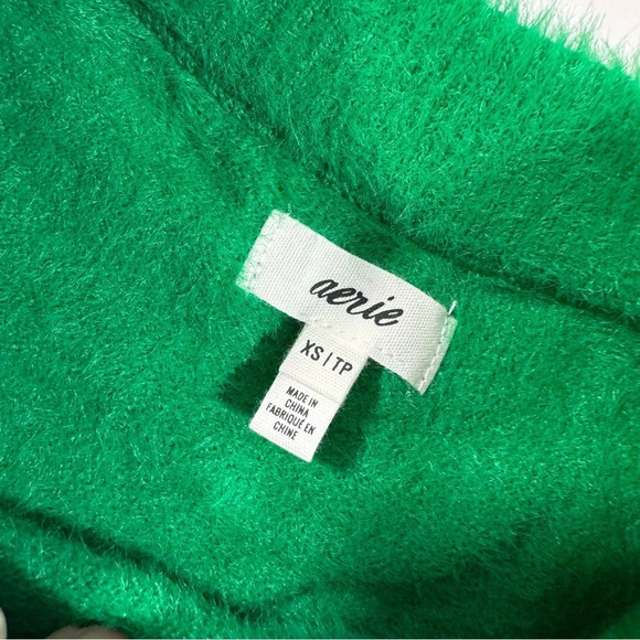 NWOT Aerie Flurry Crewneck Sweater Size XS Green - Picture 5 of 9